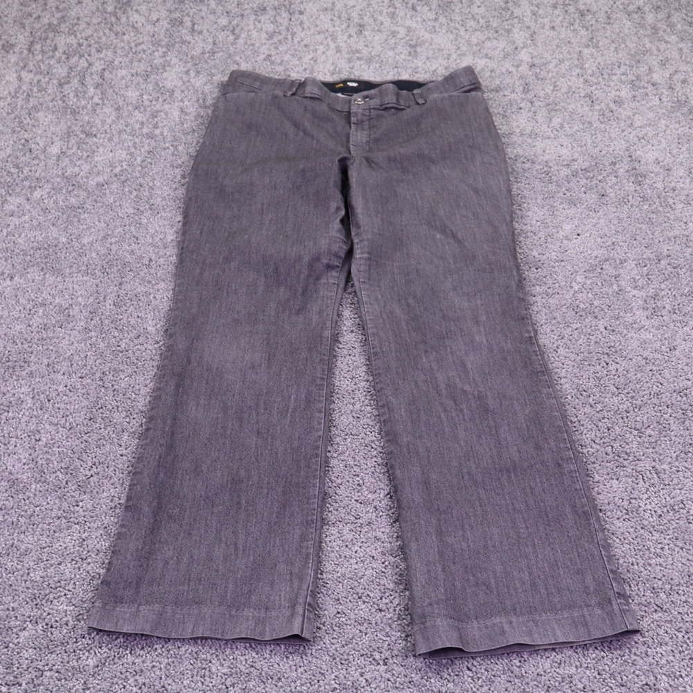 Lee Trouser Womens 18 Medium Gray Flex Motion Regular Fit Mid Rise Casual Pants